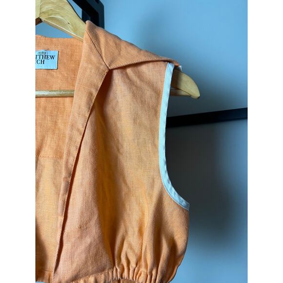 Matthew Bruch Tie Waist Crop Top Size 1 - Picture 3 of 7